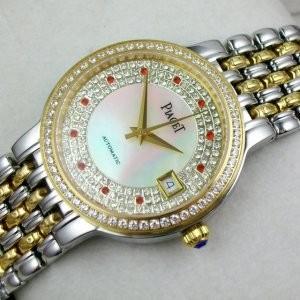 瑞士机芯  精钢间金壳精密3针日历背透款...